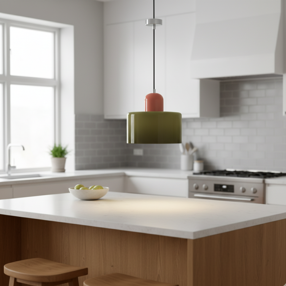 Pendelleuchte – Modernes Glasdesign mit verspieltem Farbakzent