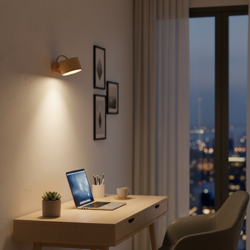 LED Wandleuchte – Verstellbarer Zylinderstrahler, Indoor, Warmweiß