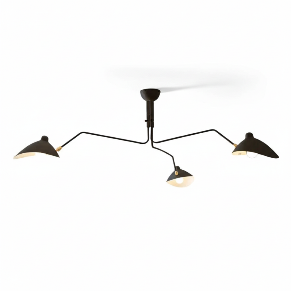 Deckenleuchte – Dreifach-Schwenkleuchte im Mid-Century-Stil