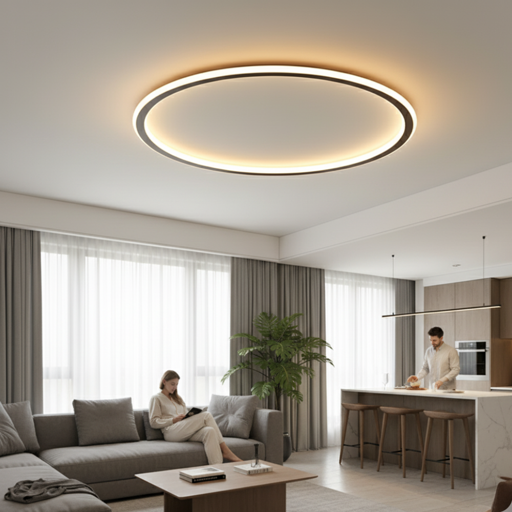 Deckenleuchte – Zeitgenössische LED-Leuchte mit schwebender Eleganz