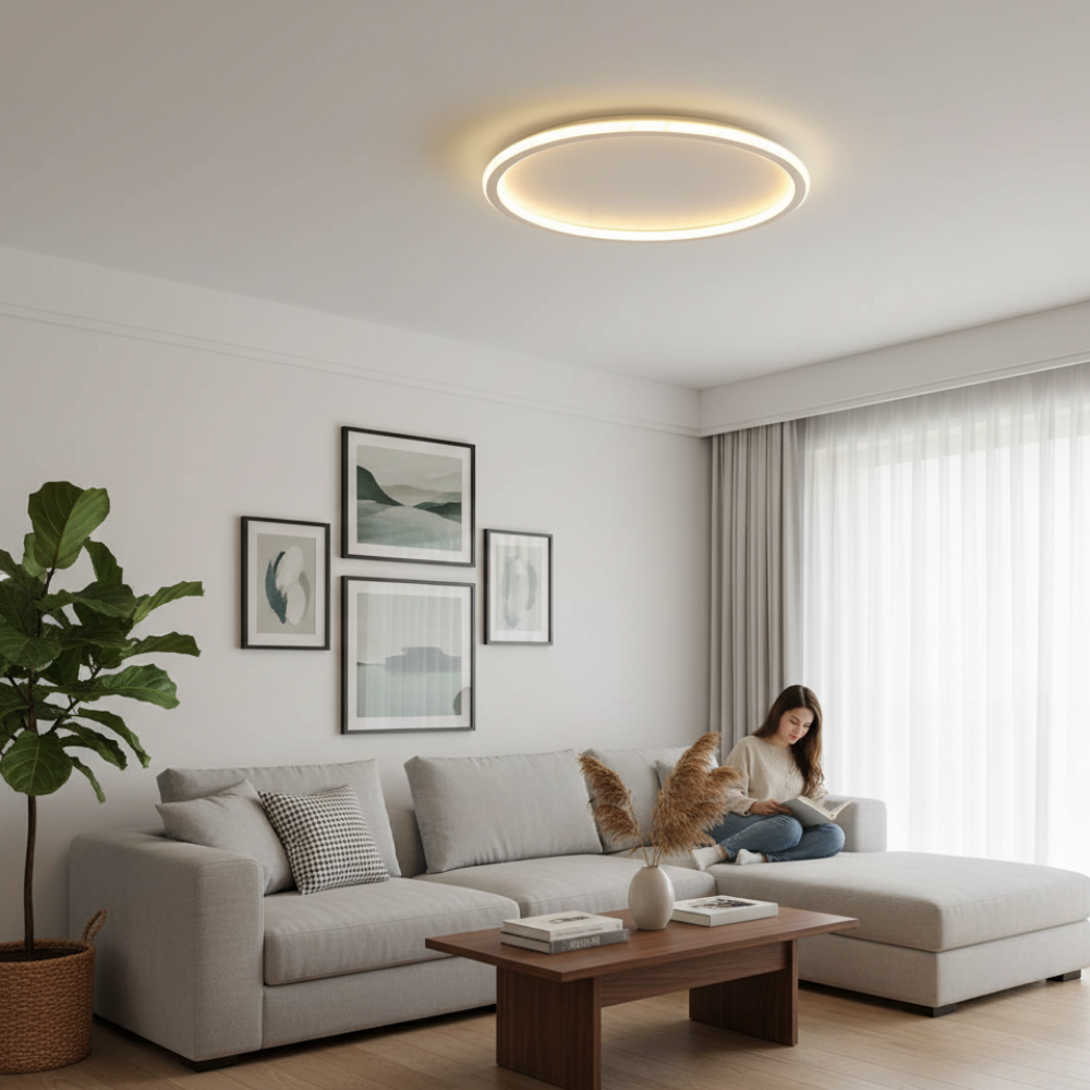 Deckenleuchte – Zeitgenössische LED-Leuchte mit schwebender Eleganz