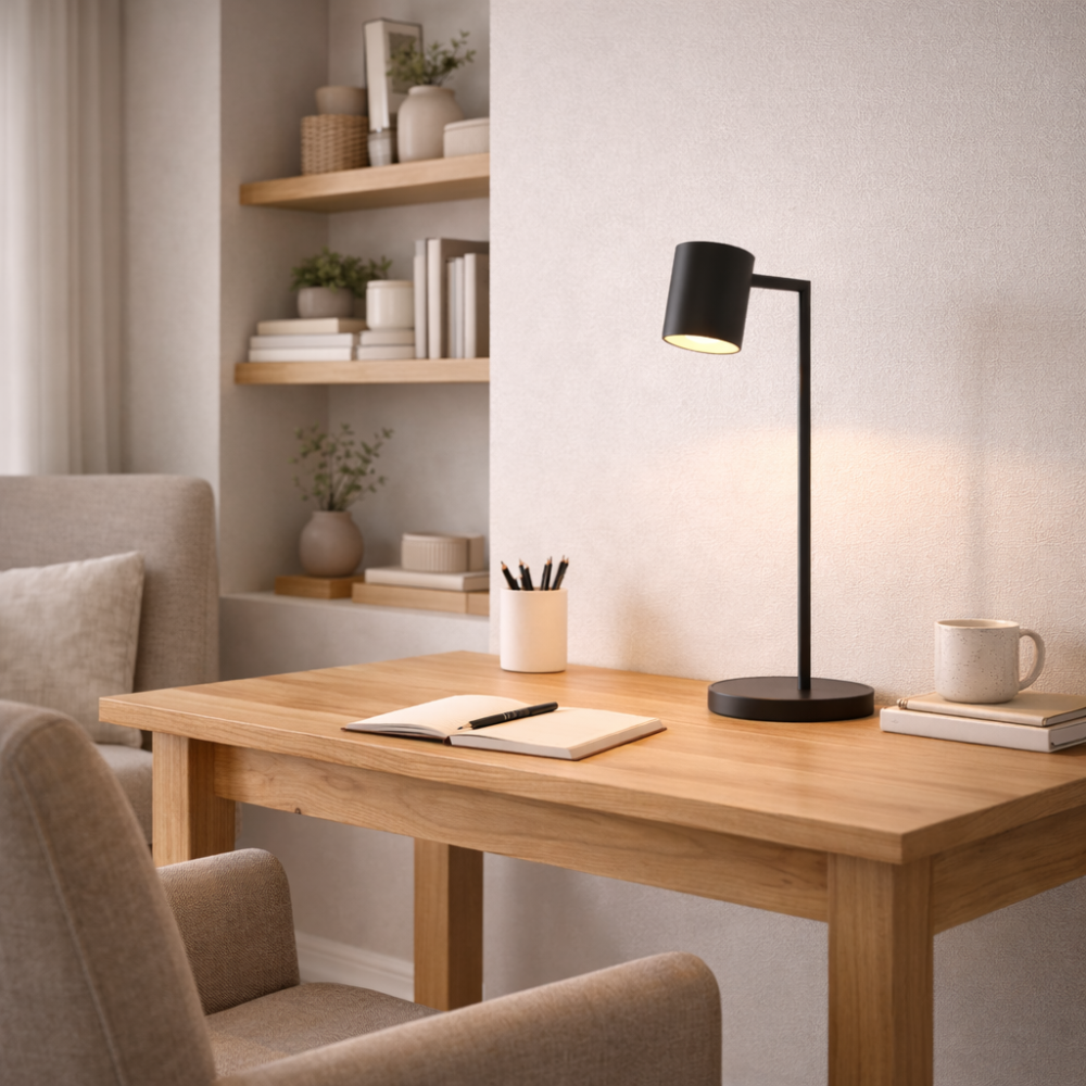Adjustable Black Desk Lamp for Home Office and Reading