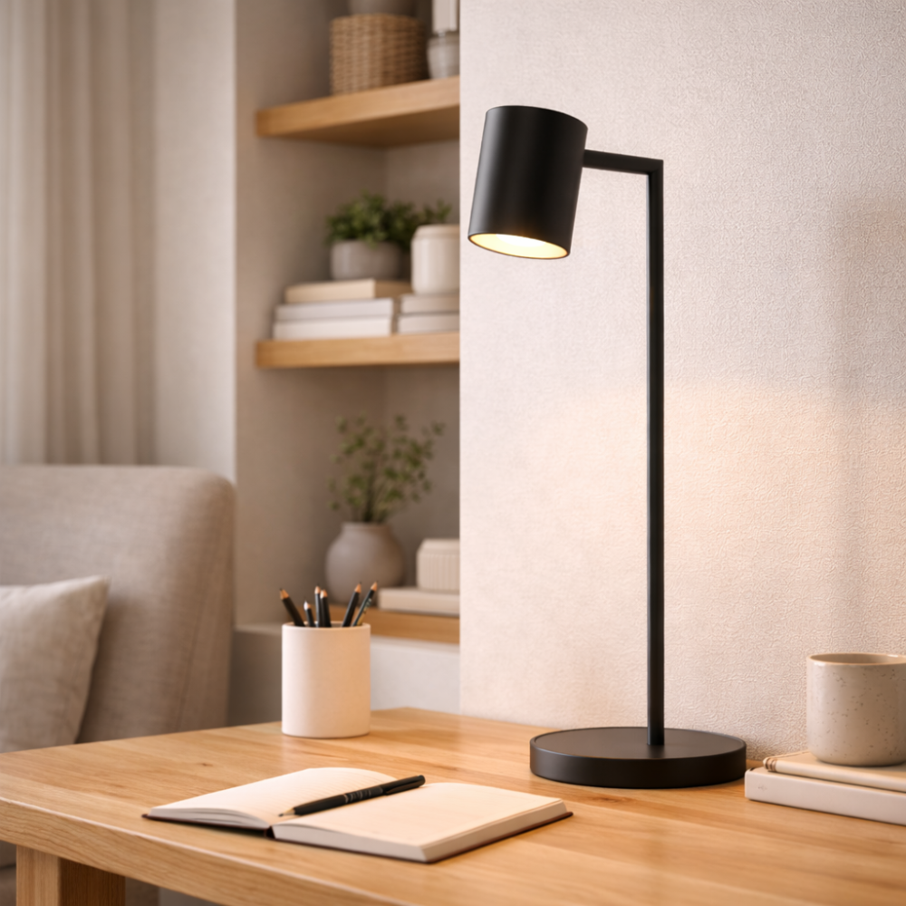Adjustable Black Desk Lamp for Home Office and Reading
