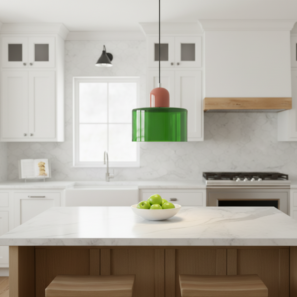 Pendelleuchte – Modernes Glasdesign mit verspieltem Farbakzent