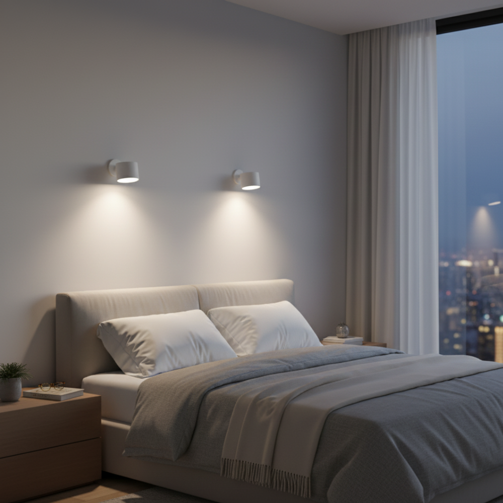 LED Wandleuchte – Verstellbarer Zylinderstrahler, Indoor, Warmweiß