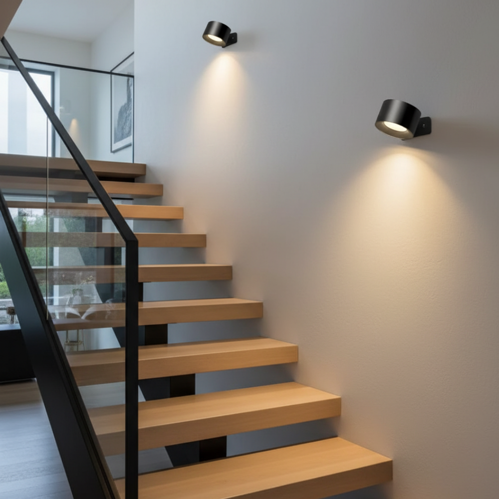 LED Wandleuchte – Verstellbarer Zylinderstrahler, Indoor, Warmweiß