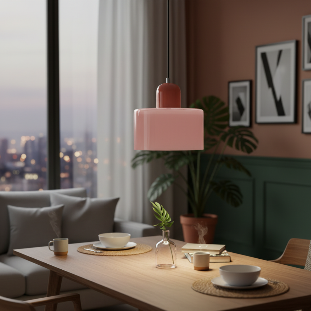 Pendelleuchte – Modernes Glasdesign mit verspieltem Farbakzent